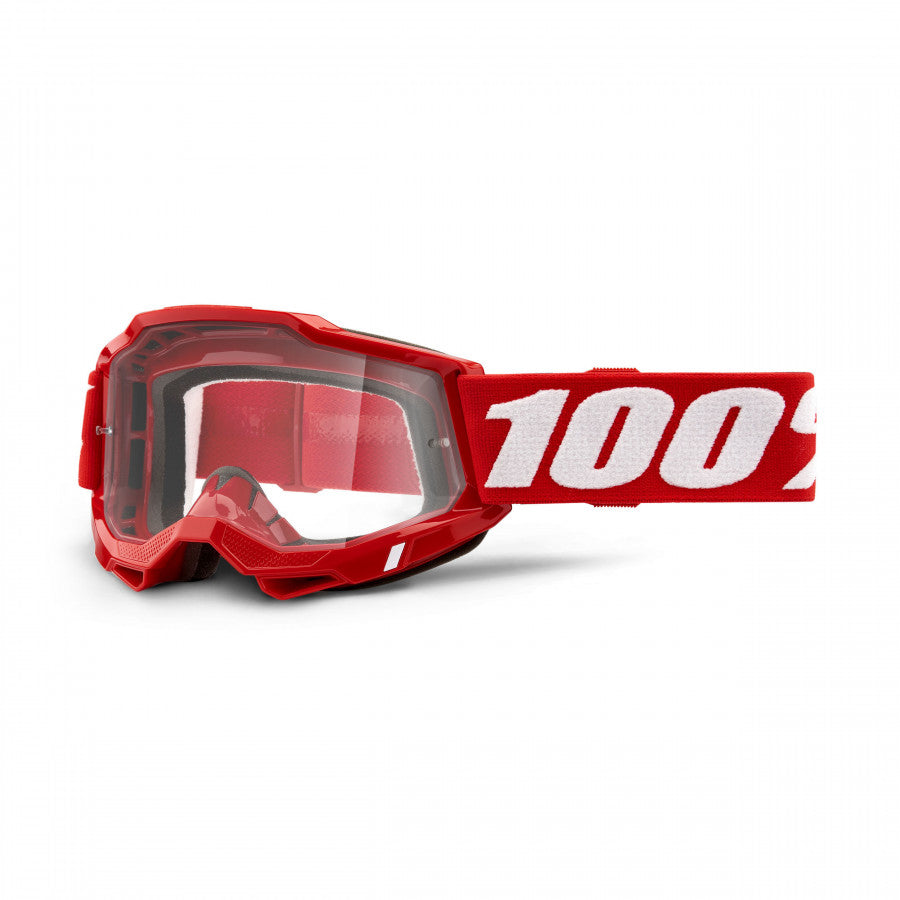 100%, ACCURI 2 GLASÖGON RED - CLEAR LENS, VUXEN