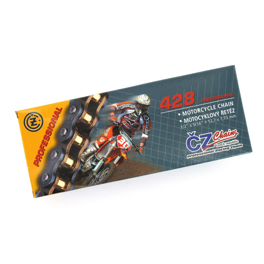 CZ CHAINS, KEDJA MX, 130 LÃ„NKAR, PROFESSIONAL, 428