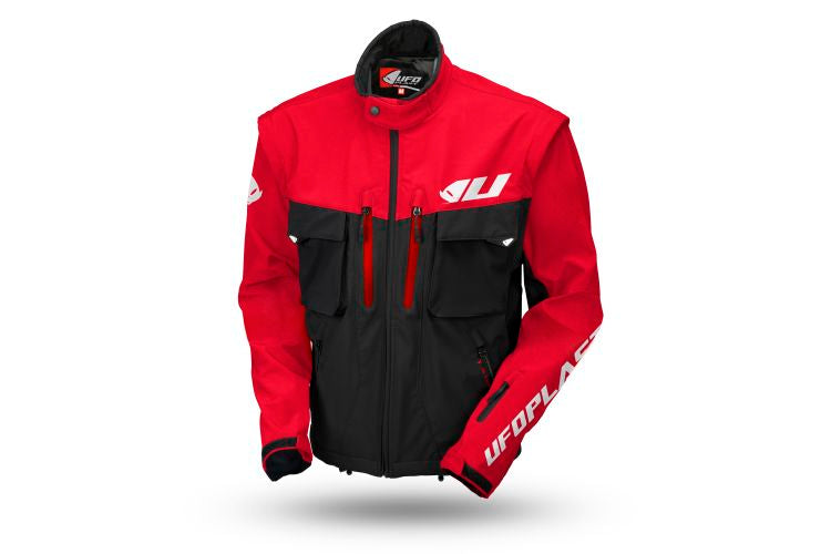 UFO Enduro Taiga Jacket, Black/Red
