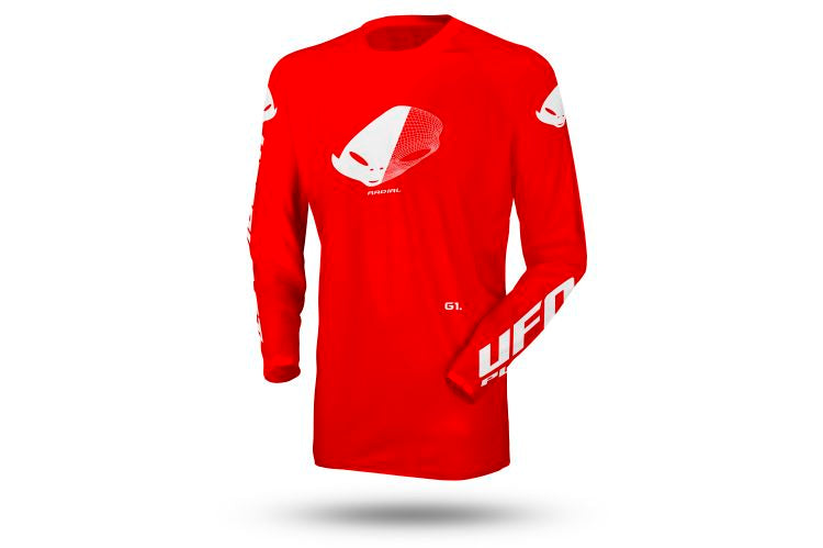 UFO Radial Slim Fit Jersey, Red
