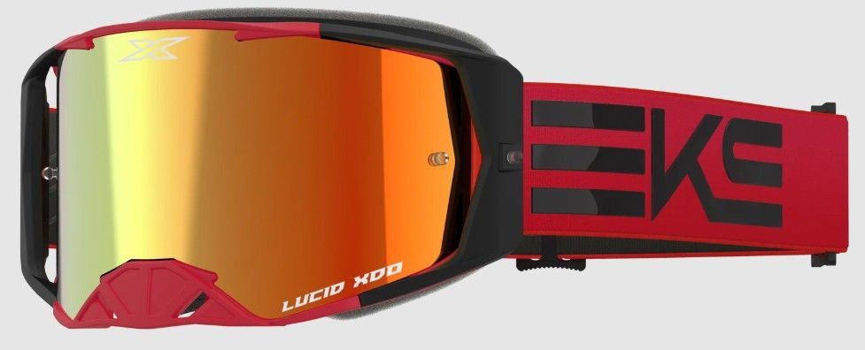 EKS Lucid Goggle, Red/Black, Red Mirror Lens