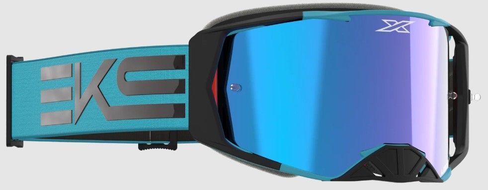 EKS Lucid Goggle, Teal/Black, Blue Mirror Lens
