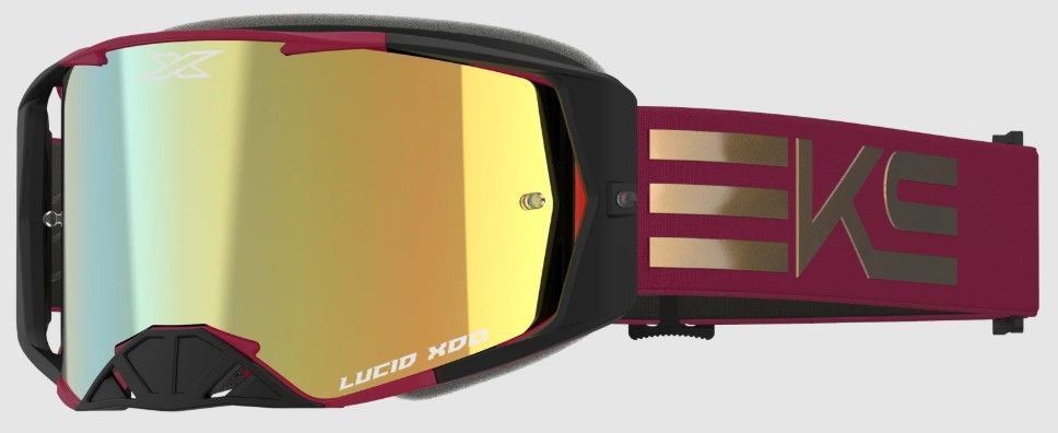 EKS Lucid Goggle, Maroon, Gold Mirror Lens